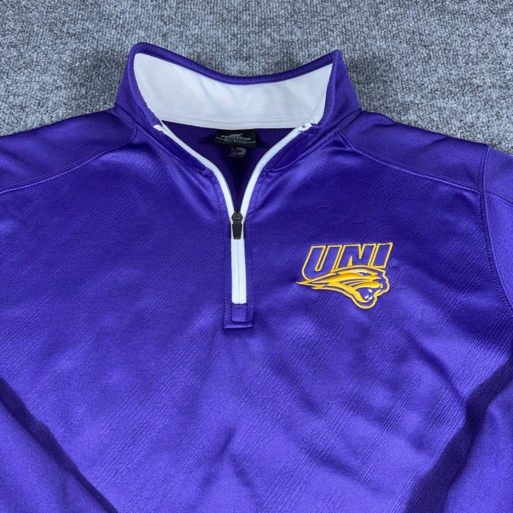 UNI Northern Iowa Panthers Mens Large Purple Quarter Zip Colosseum